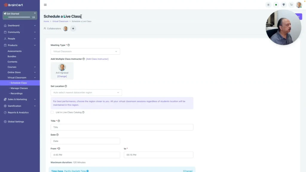 BrainCert Review Virtual Classroom Screenshot