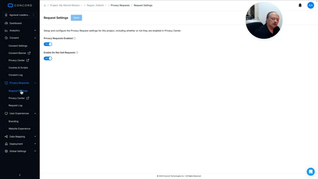 concord-review-privacy-requests-settings-screenshot Concord Privacy Requests Settings Screenshot